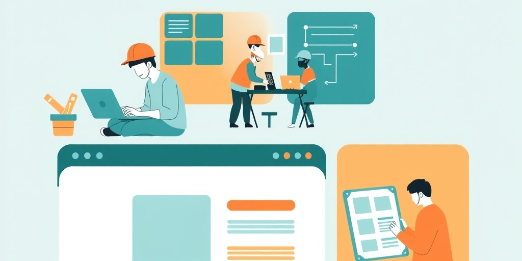Freelancer, small team and DIY builder each working on a web page