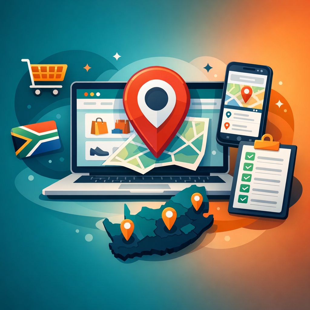 Local eCommerce SEO for South Africa showing 7-step framework