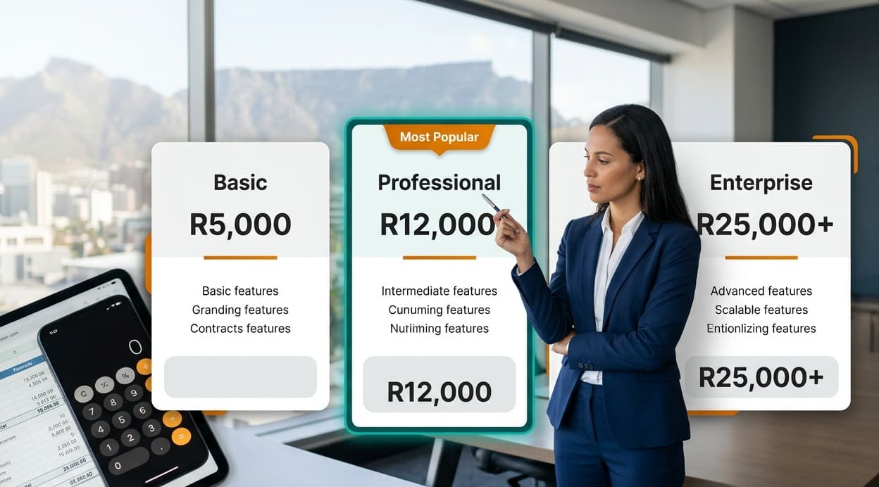 SEO Pricing dashboard showing agency costs and ROI