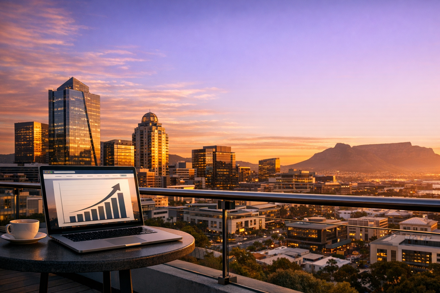 South African business skyline representing digital growth opportunities